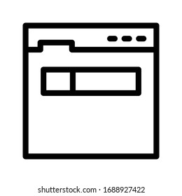 browser vector thin line icon 