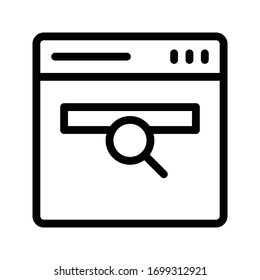 browser vector thin line icon 