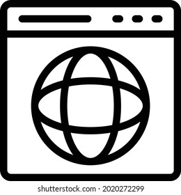 browser vector thin line icon