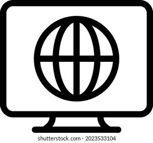 browser vector thin line icon