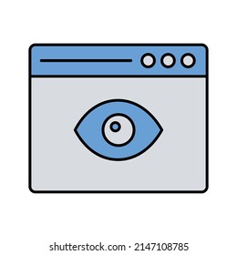 Browser visibility Vector icon which is suitable for commercial work and easily modify or edit it

