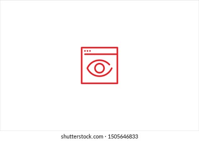 Browser Visualization icon in trendy flat style isolated on white background vector illustration