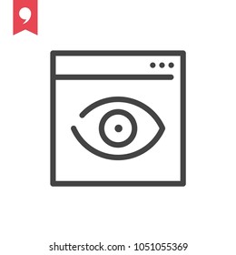 Browser visualization vector icon