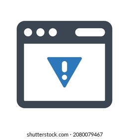 Browser warning page icon.(vector illustration)