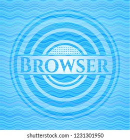 Browser water wavec oncept emblem.