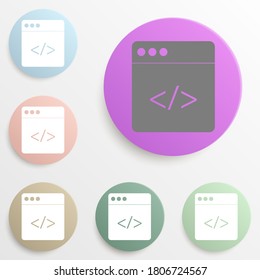browser web badge color set. Simple glyph, flat vector of web icons for ui and ux, website or mobile application