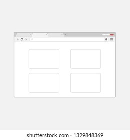 Browser or web browser in flat style.