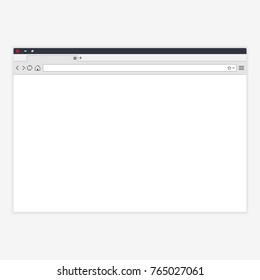Browser or web browser in flat style.