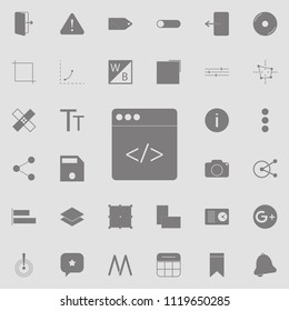 browser web icon. Detailed set of minimalistic icons. Premium quality graphic design sign. One of the collection icons for websites, web design, mobile app on colored background