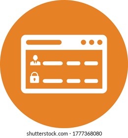 Browser, web page icon / orange graphics