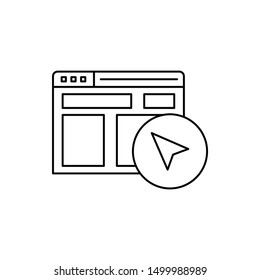 Browser web page navigation icon. Element of user experience icon