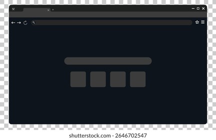 Browser web page window blank empty flat cartoon icon image clip art set, modern design of webpage website screen.