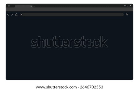 Browser web page window blank empty flat cartoon icon image clip art set, modern design of webpage website screen.