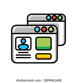 browser web page window, social network vector illustration design
