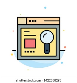 Browser, Web, Search, Education Abstract Flat Color Icon Template