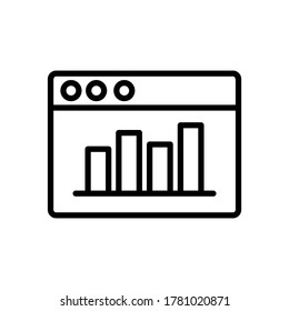 Browser, web site, chart icon. Simple line, outline vector elements of internet explorer icons for ui and ux, website or mobile application