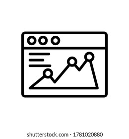 Browser, web site, chart icon. Simple line, outline vector elements of internet explorer icons for ui and ux, website or mobile application