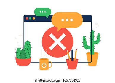 Browser, web site, check mark, prohibit icon. Simple color with vector elements of internet explorer icons for ui and ux, website or mobile application