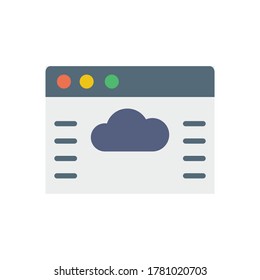 Browser, web site, cloud icon. Simple color vector elements of internet explorer icons for ui and ux, website or mobile application