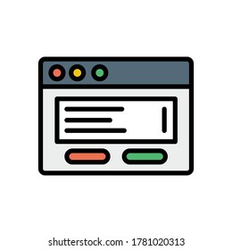 Browser, web site, document icon. Simple color with outline vector elements of internet explorer icons for ui and ux, website or mobile application