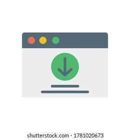 Browser, web site, download icon. Simple color vector elements of internet explorer icons for ui and ux, website or mobile application