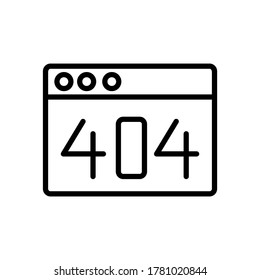 Browser, web site, error icon. Simple line, outline vector elements of internet explorer icons for ui and ux, website or mobile application