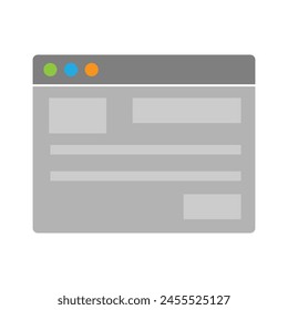 Browser, web site icon. internet explorer vector illustration for web and app..eps