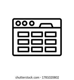 Browser, web site, interface icon. Simple line, outline vector elements of internet explorer icons for ui and ux, website or mobile application