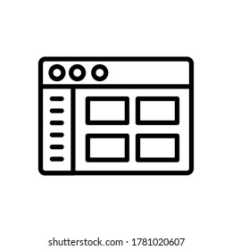 Browser, web site, pictures icon. Simple line, outline vector elements of internet explorer icons for ui and ux, website or mobile application