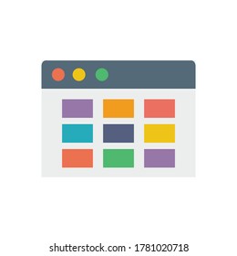 Browser, web site, pictures icon. Simple color vector elements of internet explorer icons for ui and ux, website or mobile application