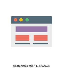 Navegador, sitio web, icono de imágenes. Elementos vectoriales de color simples de los iconos del explorador de Internet para ui y ux, sitio web o aplicación móvil