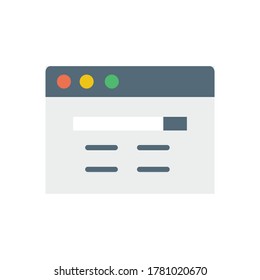 Browser, web site, search icon. Simple color vector elements of internet explorer icons for ui and ux, website or mobile application