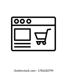 Browser, web site, shop icon. Simple line, outline vector elements of internet explorer icons for ui and ux, website or mobile application