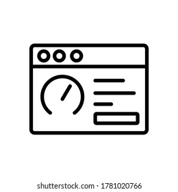 Browser, web site, speedometer icon. Simple line, outline vector elements of internet explorer icons for ui and ux, website or mobile application