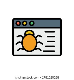Browser, web site, virus, insect icon. Simple color with outline vector elements of internet explorer icons for ui and ux, website or mobile application