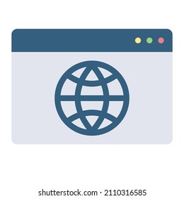 sitio web del navegador página web página de inicio Internet en línea ui ux icono de desarrollo web