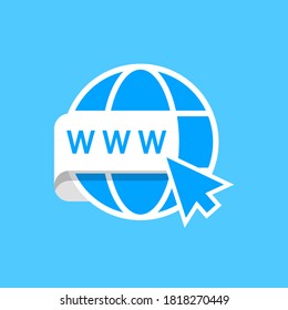 Browser, Website address icon vector flat design. simple and modern style of symbol, emblem, sign, logo, illustration