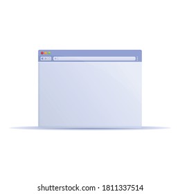 Browser website icon. Cartoon of browser website vector icon for web design isolated on white background