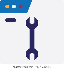 Browser Website Internet Icon Vector Flat Illustration