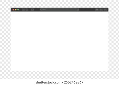 Browser window Dark Mode Realistic Window browser stock illustration