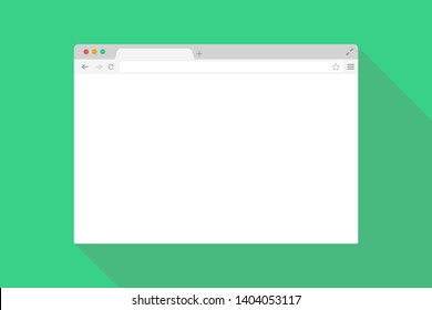 Browser Window Flat Page Template. Mock Up Website Interface. Global Network. EPS 10