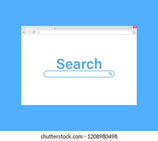 Browser window.Web browser in flat style. Window concept internet browser. Mockup screen design. Vector illustration concept.