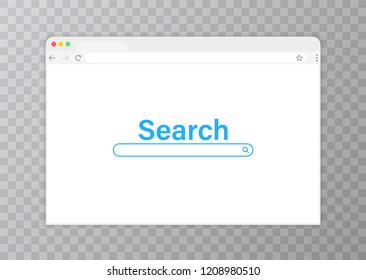 Browser window.Web browser in flat style. Window concept internet browser. Mockup screen design. Vector illustration concept.