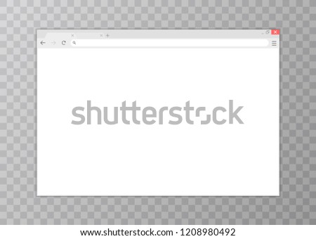 Browser window.Web browser in flat style. Window concept internet browser. Mockup screen design. Vector illustration concept.