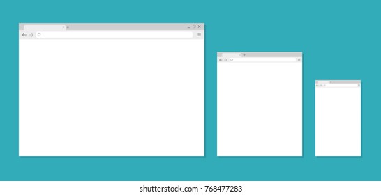 Browser window. Browser in flat style. Vector illustration