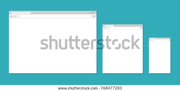 Browser window. Browser in flat style.\
Vector illustration