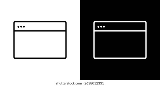 Browser window icon Graphic vector set for ui design