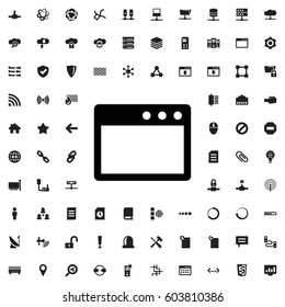 Browser window icon illustration isolated vector sign symbol. network icons vector set.