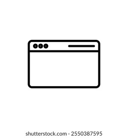 Browser window icon linear logo isolated