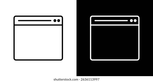Browser window icon symbol concept for graphic design, Website, UI. EPS